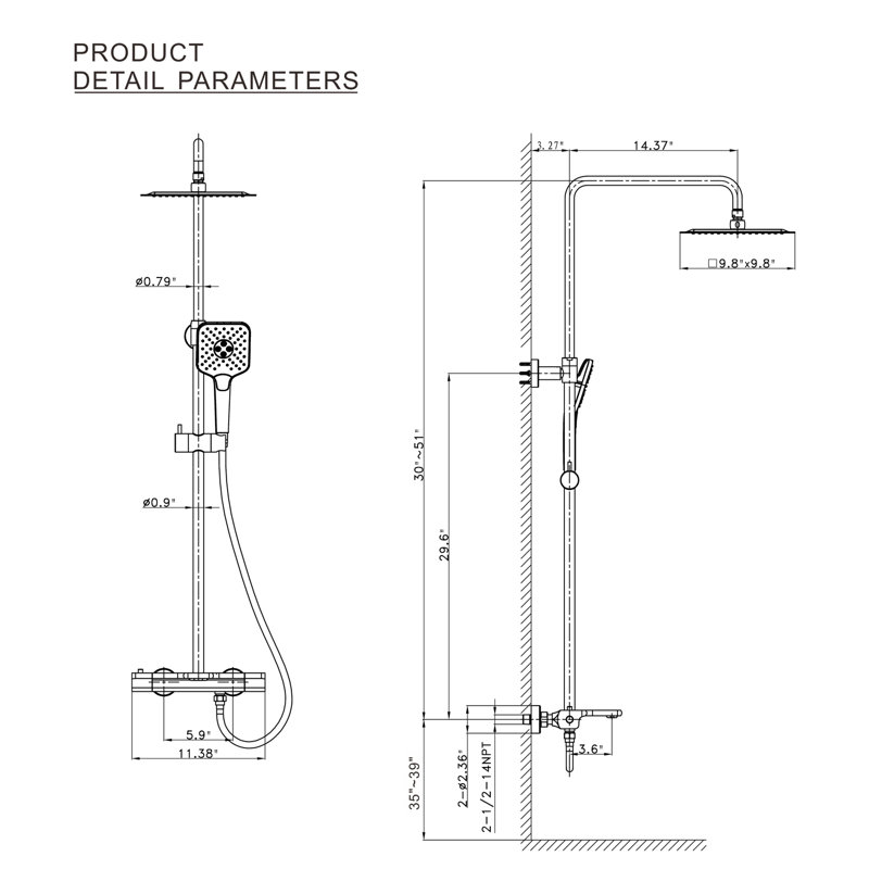 XIZZI Bathroom Complete Shower System & Reviews Wayfair